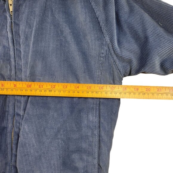 Vintage Woolrich Woman Slate Blue Corduroy Jacket S Poly Cotton Thinsulate USA - Picture 12 of 14